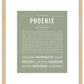 Phoenix (female) | Name Art Print