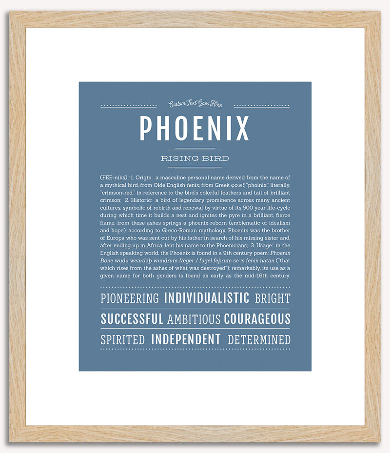 Phoenix (male) | Name Art Print