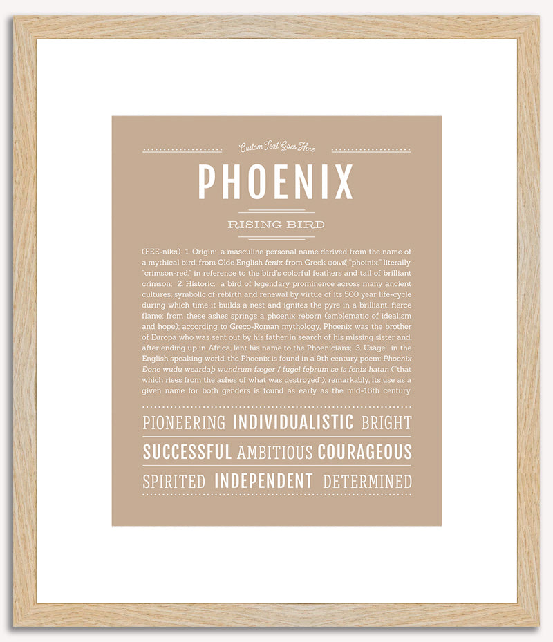 Phoenix (male) | Name Art Print