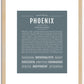 Phoenix (female) | Name Art Print