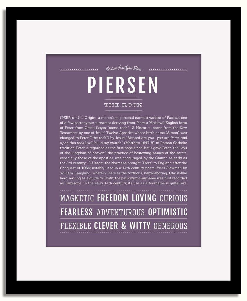 Frame Options | Deep Purple | Black Frame, Matted