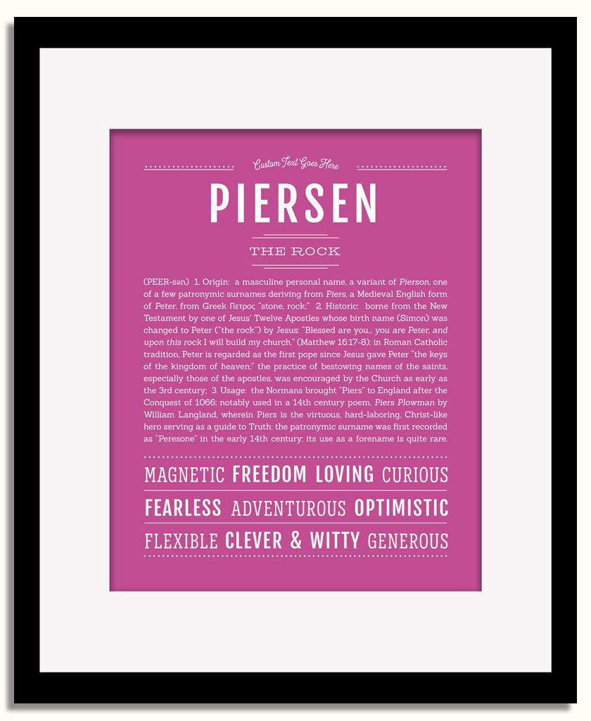 Frame Options | Dark Pink | Black Frame, Matted