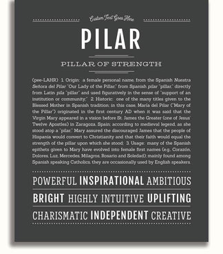 Pilar | Name Art Print – Name Stories
