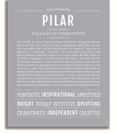 Pilar | Name Art Print – Name Stories