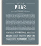 Pilar Personalized Name Meaning Art Prints – Name Stories