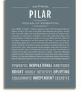 Pilar | Name Art Print – Name Stories