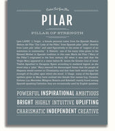 Pilar | Name Art Print – Name Stories