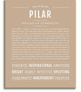 Pilar | Name Art Print – Name Stories