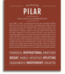 Pilar | Name Art Print – Name Stories