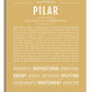 Pilar | Name Art Print – Name Stories