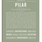 Pilar Personalized Name Meaning Art Prints – Name Stories