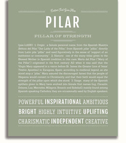 Pilar | Name Art Print – Name Stories