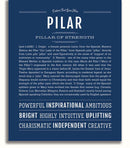Pilar | Name Art Print – Name Stories