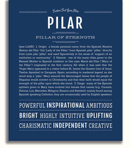 Pilar | Name Art Print – Name Stories
