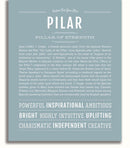 Pilar | Name Art Print – Name Stories