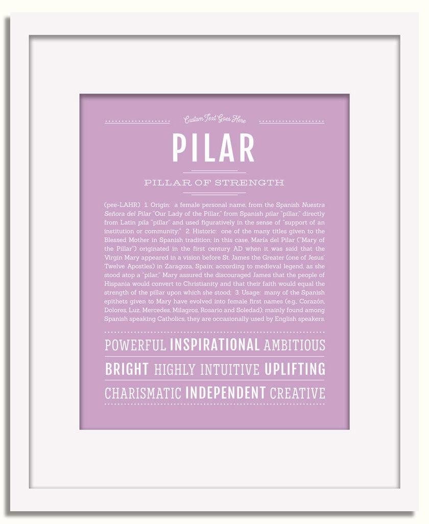 Frame Options | Lilac | White Frame, Matted