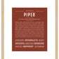 Piper | Name Art Print