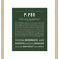 Piper | Name Art Print