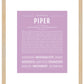 Piper | Name Art Print