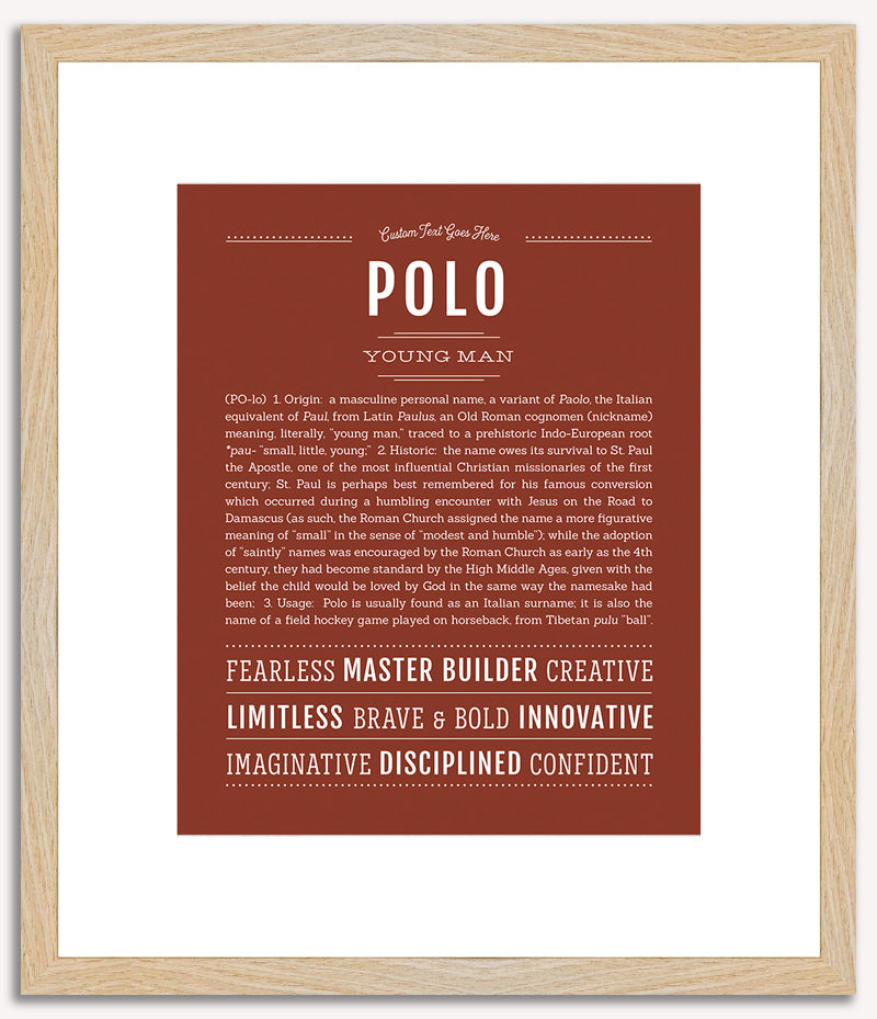 Polo | Name Art Print