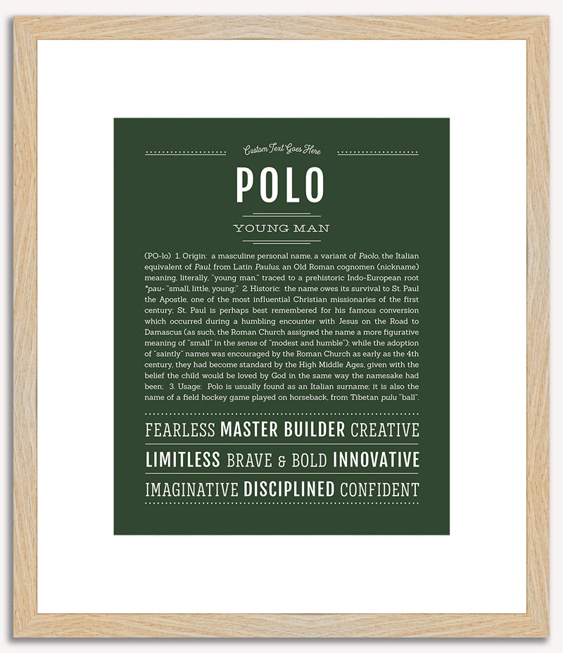 Polo | Name Art Print