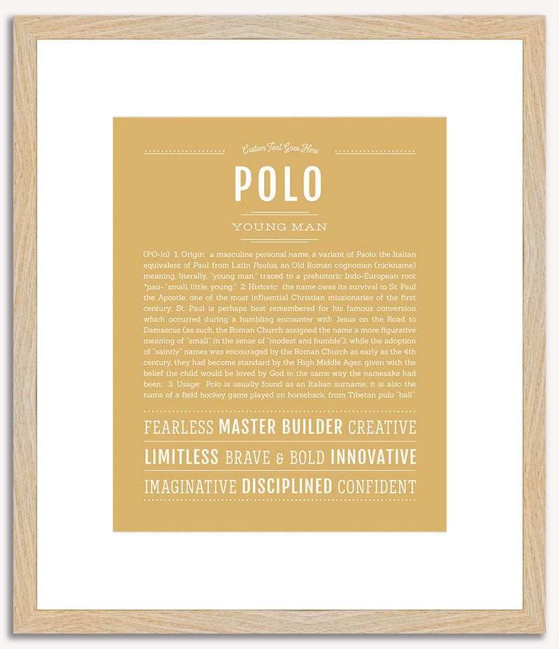 Polo | Name Art Print