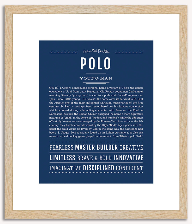 Polo | Name Art Print