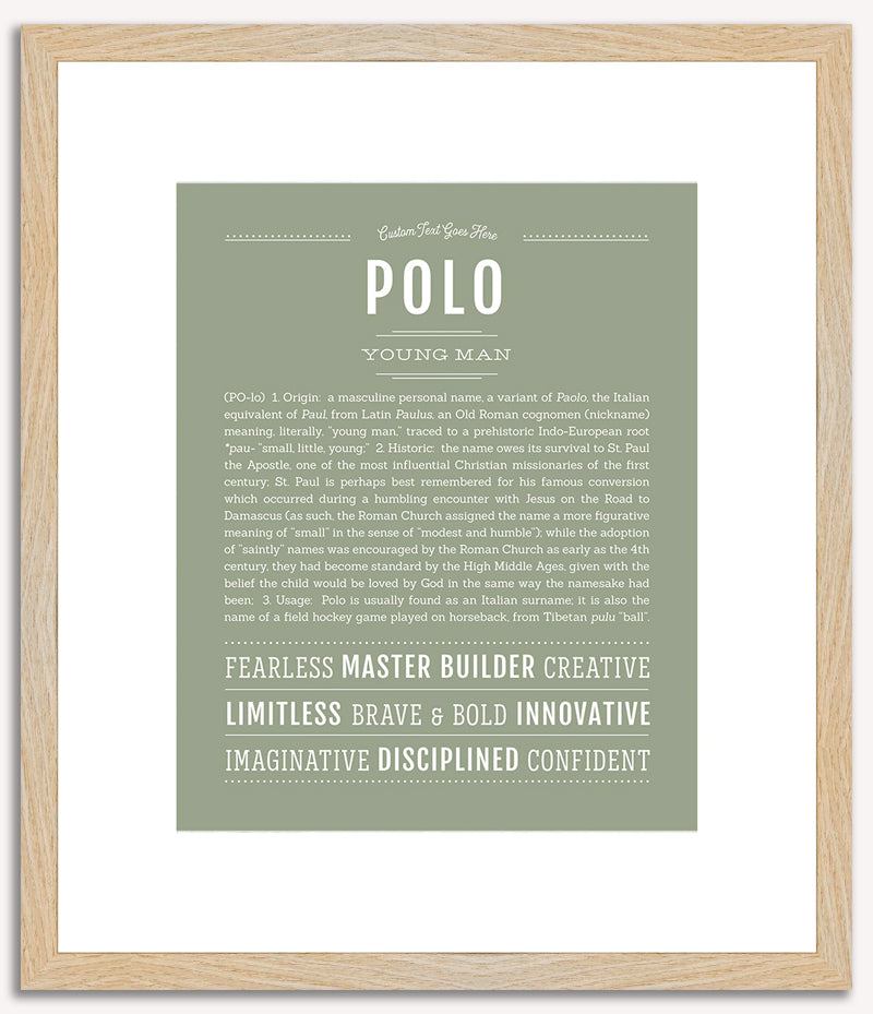 Polo | Name Art Print