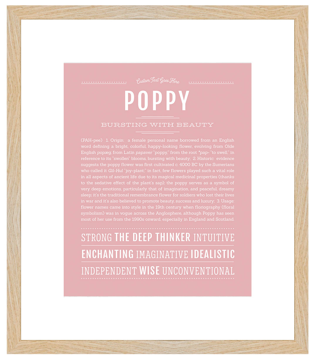 Poppy | Name Art Print