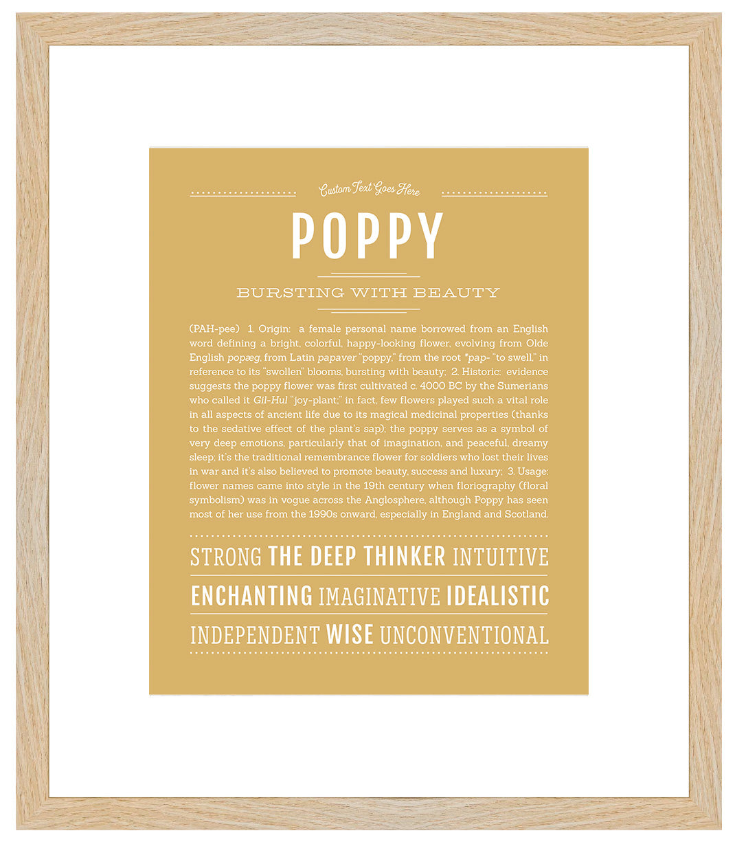 Poppy | Name Art Print