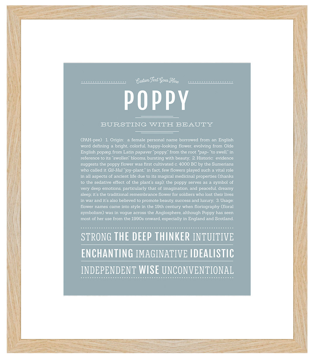 Poppy | Name Art Print