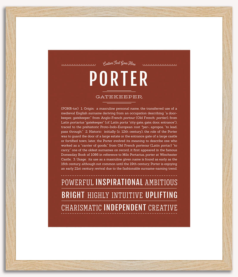 Porter | Name Art Print