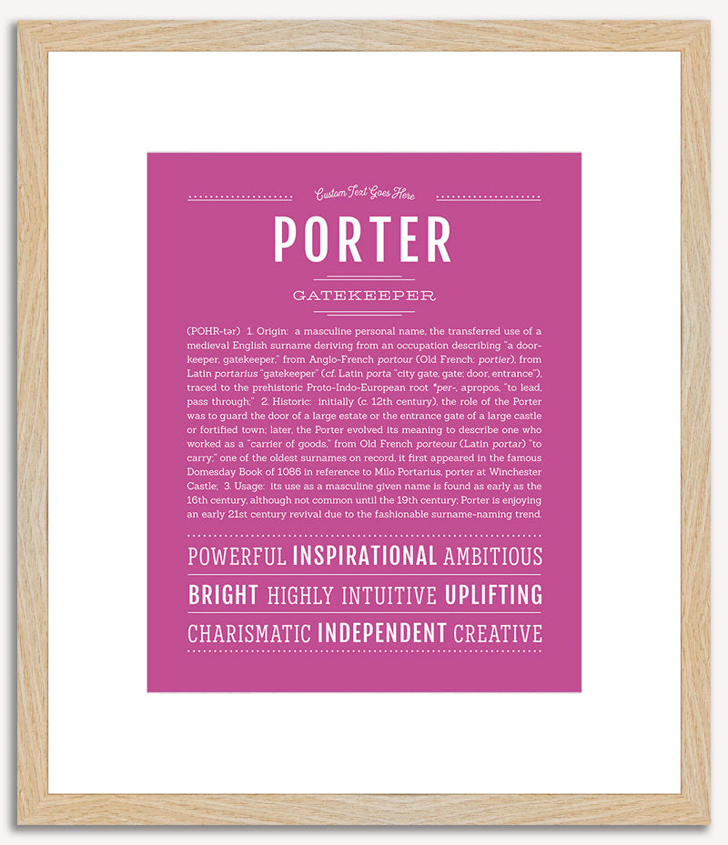 Porter | Name Art Print