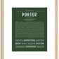 Porter | Name Art Print