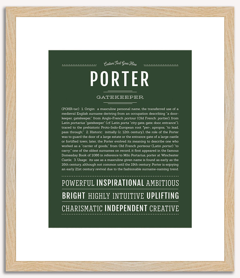 Porter | Name Art Print