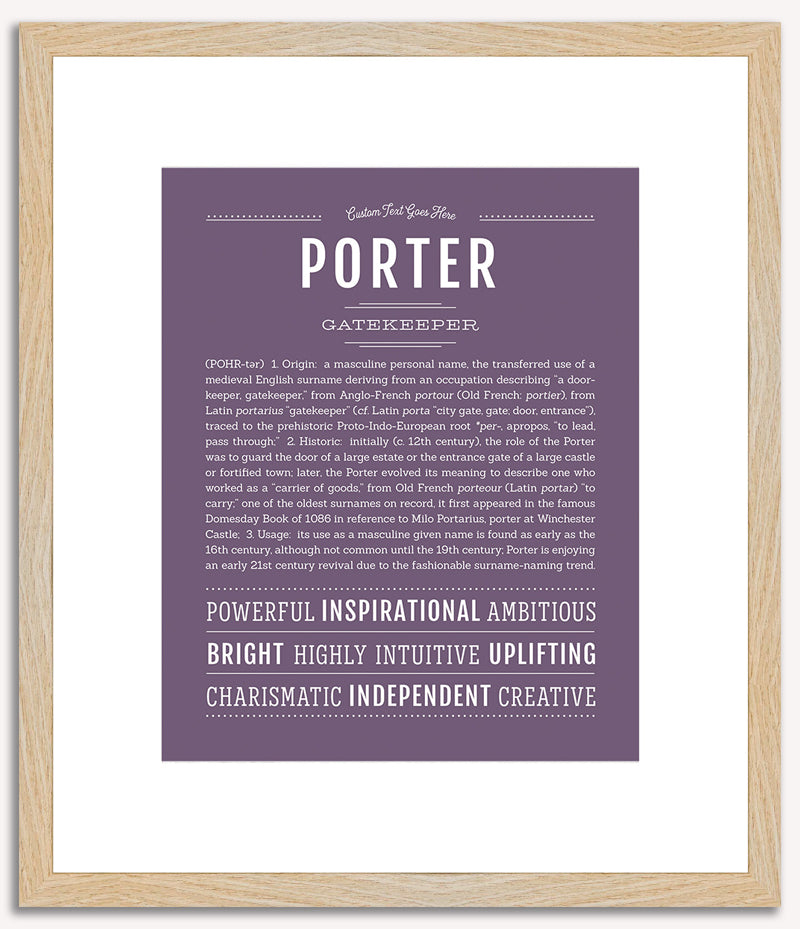 Porter | Name Art Print