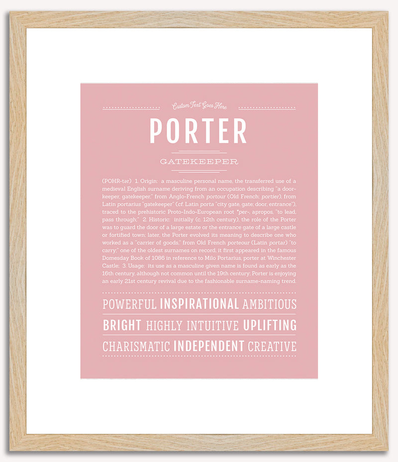 Porter | Name Art Print