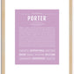 Porter | Name Art Print