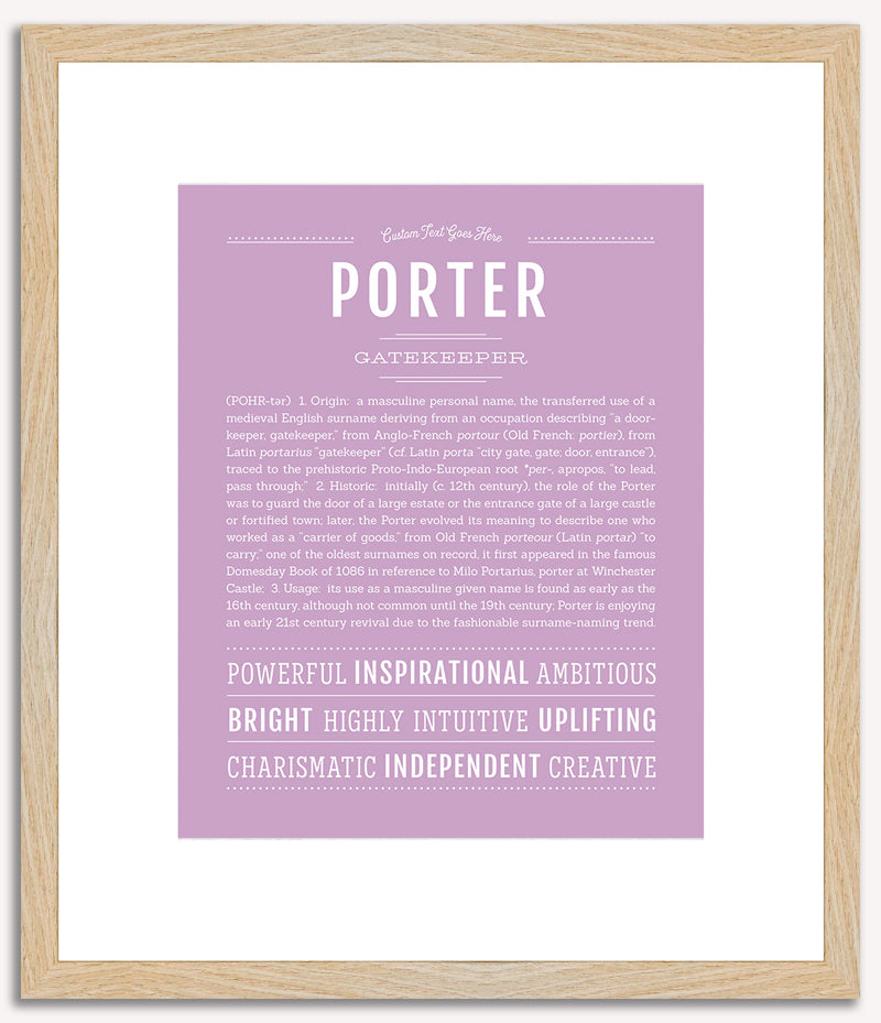 Porter | Name Art Print