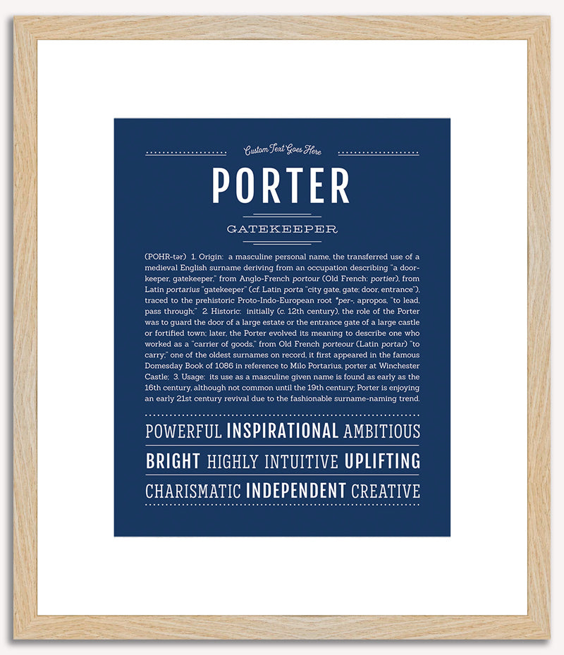 Porter | Name Art Print