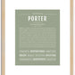 Porter | Name Art Print