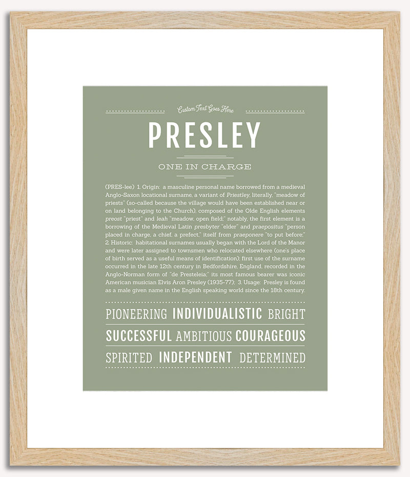 Presley (male) | Name Art Print