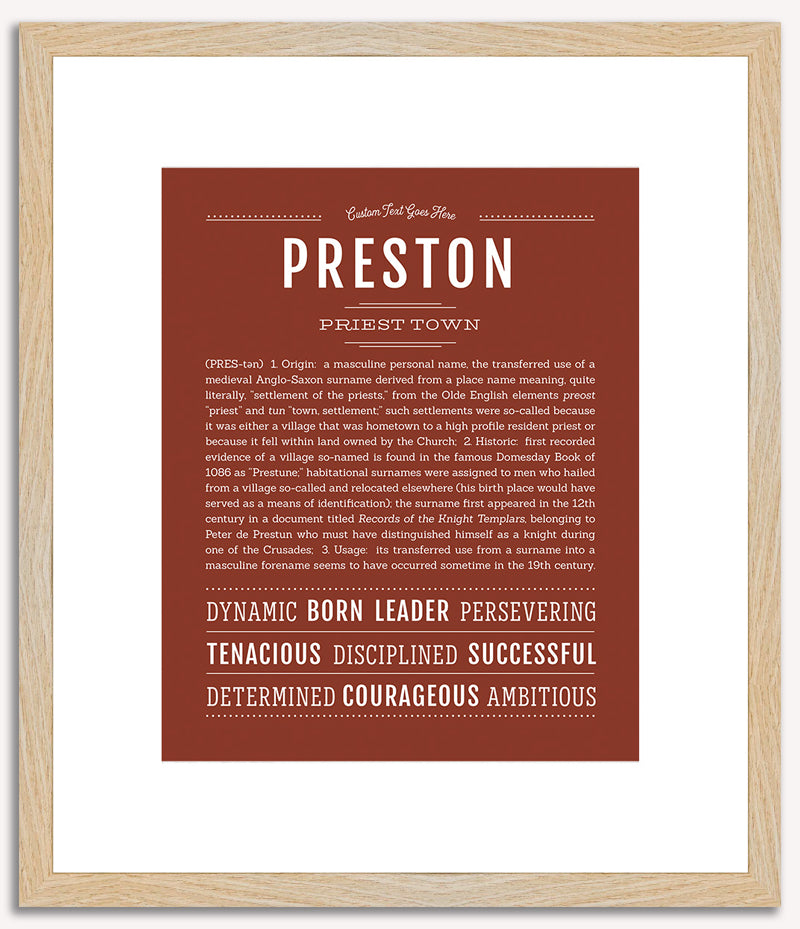 Preston | Name Art Print