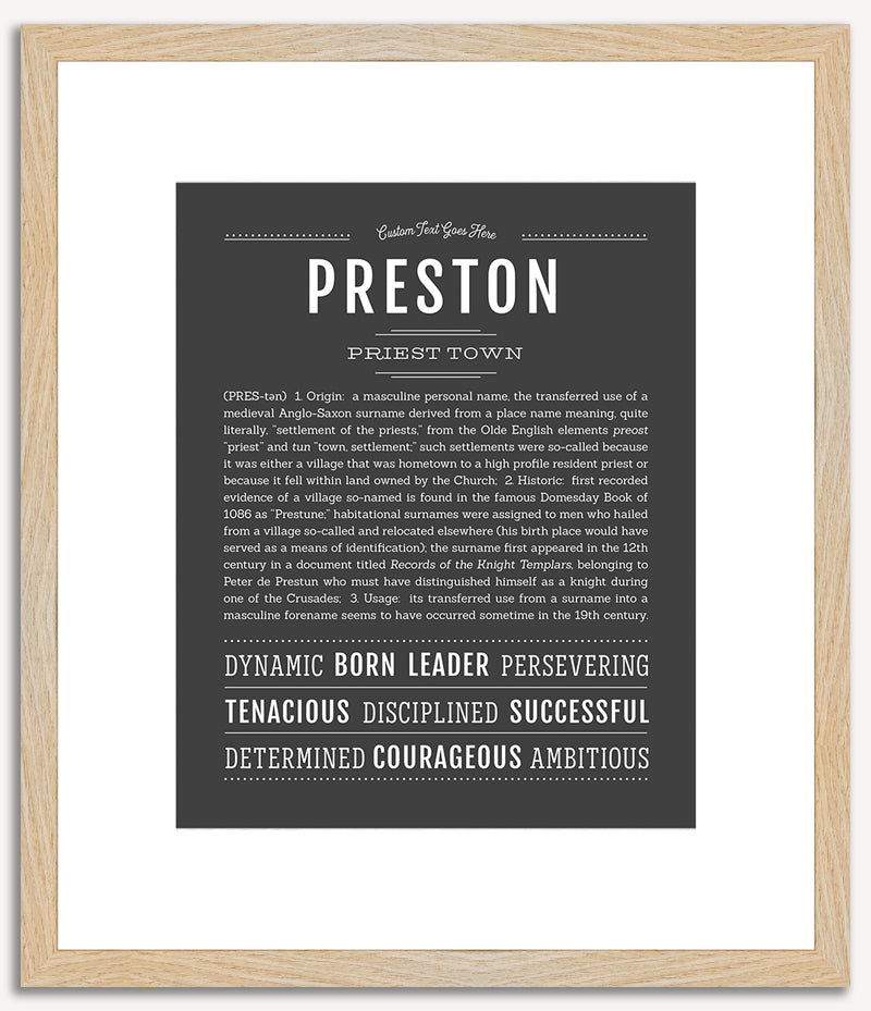 Preston | Name Art Print