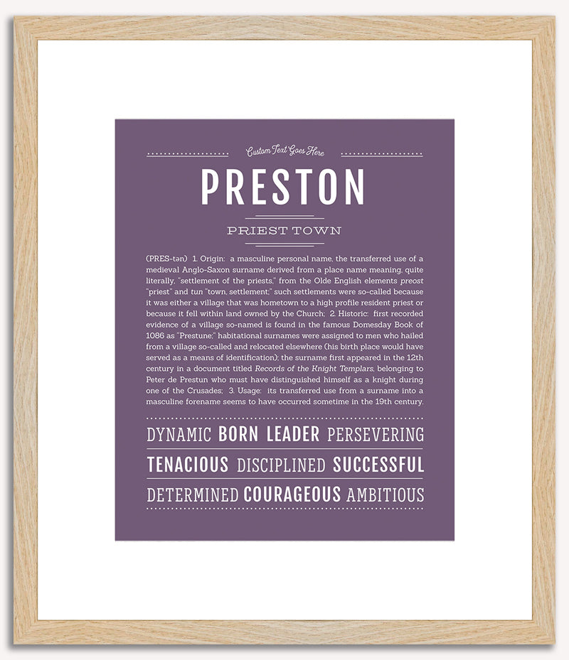 Preston | Name Art Print