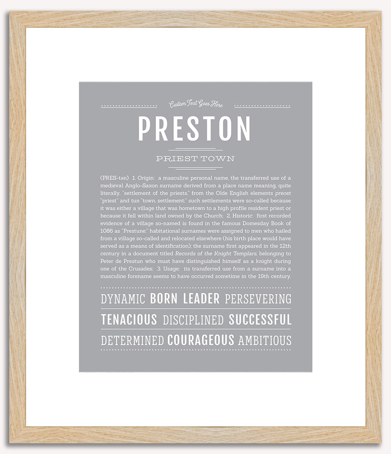 Preston | Name Art Print