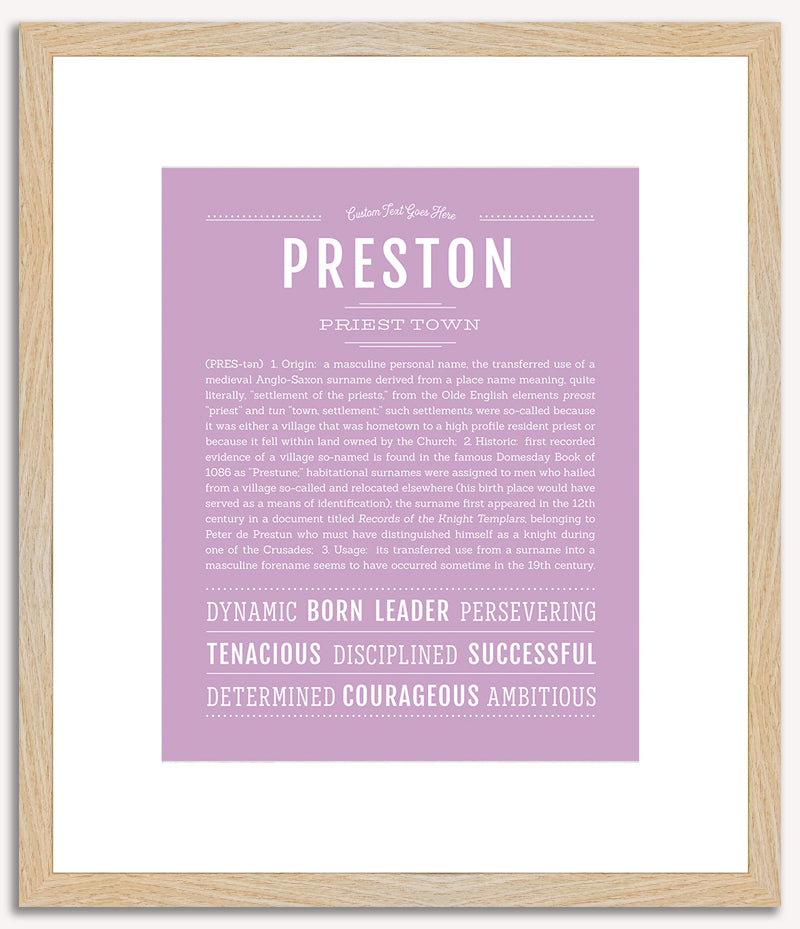 Preston | Name Art Print