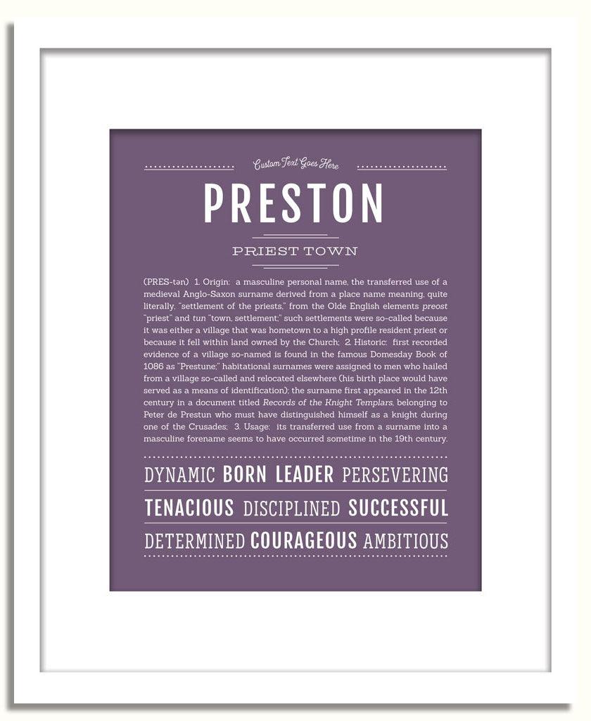 Frame Options | Deep Purple | White Frame, Matted