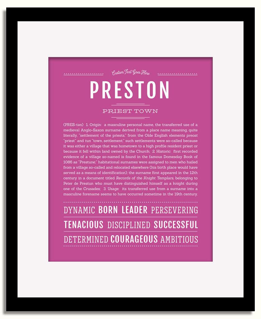 Frame Options | Dark Pink | Black Frame, Matted