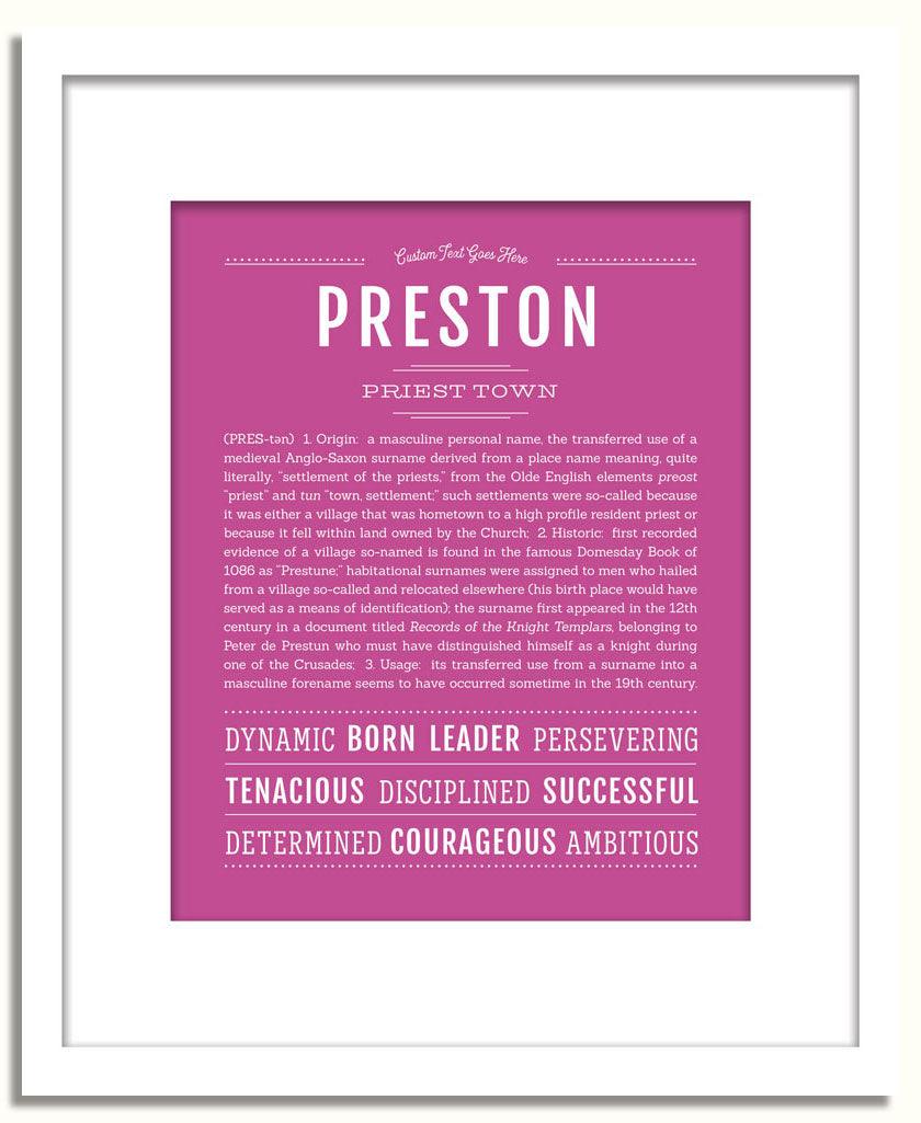 Frame Options | Dark Pink | White Frame, Matted